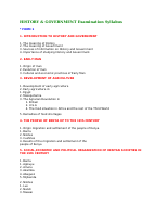 HISTORY & GOVERNMENT Examination Syllabus.doc